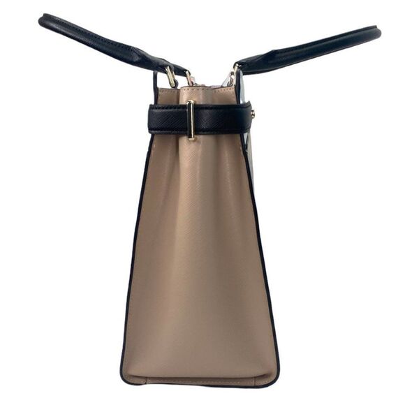 Kate Spade Staci Warm Beige Colorblock Large Satchel Crossbody NWT - Picture 8 of 15